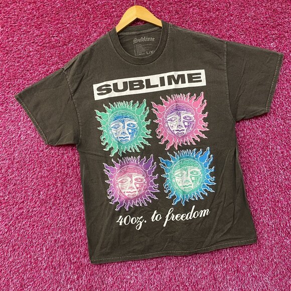 Sublime 40 Oz. To Freedom Sun Logo T-Shirt L/XL - Picture 3 of 4